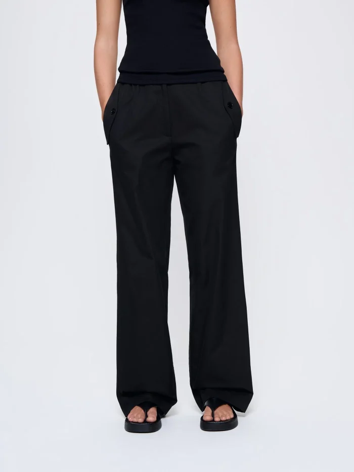 WOMENS DNA STRAIGHT LEG TROUSERS - BLACK