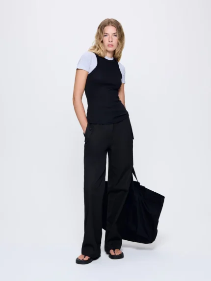 WOMENS DNA STRAIGHT LEG TROUSERS - BLACK