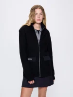 Womens DNA Utility Wool Jacket - Black