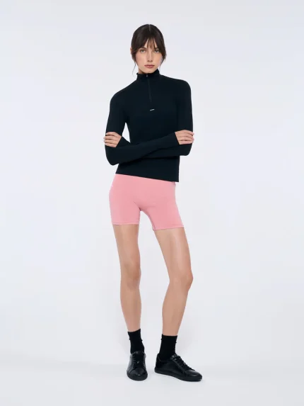 Womens 99% Bio-Based Compressive Shorts - Dewy Rose