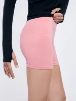 Womens 99% Bio-Based Compressive Shorts - Dewy Rose