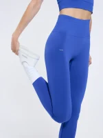 Womens 99% Bio-Based Compressive Leggings - Gaia Blue