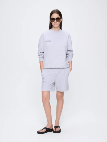 Womens 365 Midweight Mid Length Shorts - Grey Marl