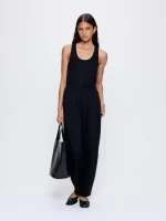 WOMENS INTERLOCK TROUSERS - BLACK