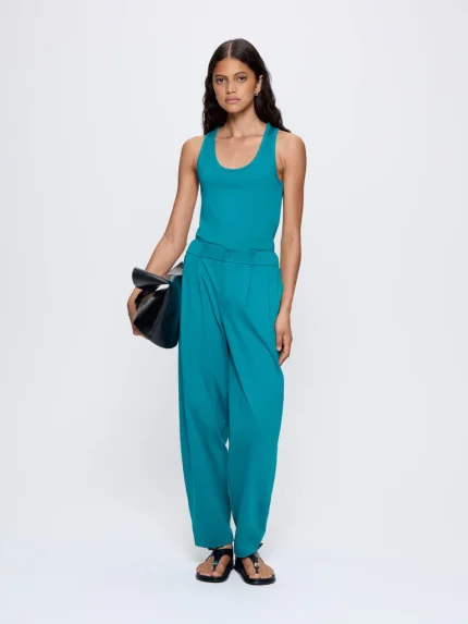 WOMENS INTERLOCK TROUSERS - MALACHITE GREEN