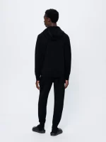 Mens Regenerative Merino Wool Hoodie - Black