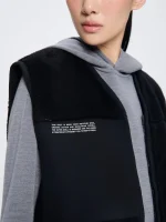 Womens Recycled Wool Fleece Gilet - Black