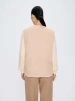 Womens Recycled Wool Fleece Gilet - Sand