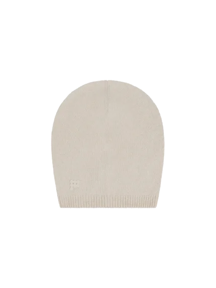 Recycled Cashmere Beanie - Oatmeal