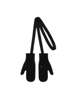 Recycled Cashmere Chunky Mittens - Black