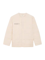 Mens Flower-Warmth Quilted Collarless Jacket - Sand