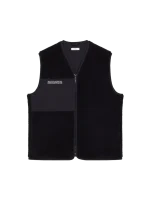 Womens Recycled Wool Fleece Gilet - Black