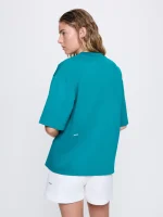 Womens Interlock Oversized T-Shirt - Malachite Green