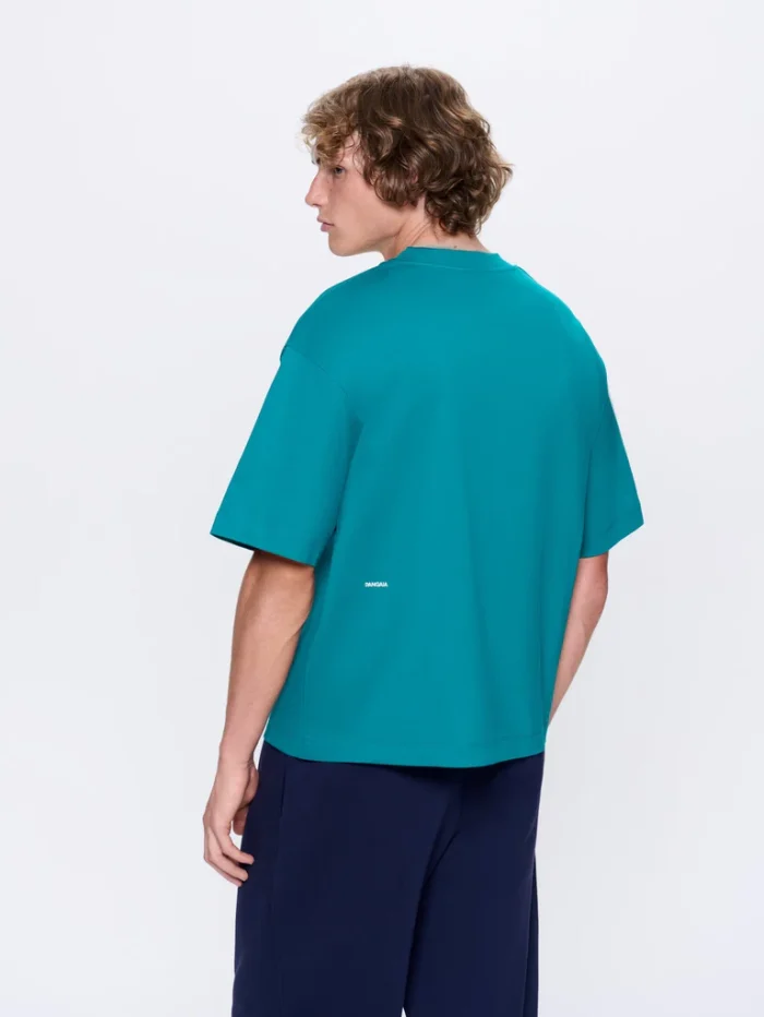 MENS INTERLOCK OVERSIZED T-SHIRT - MALACHITE GREEN