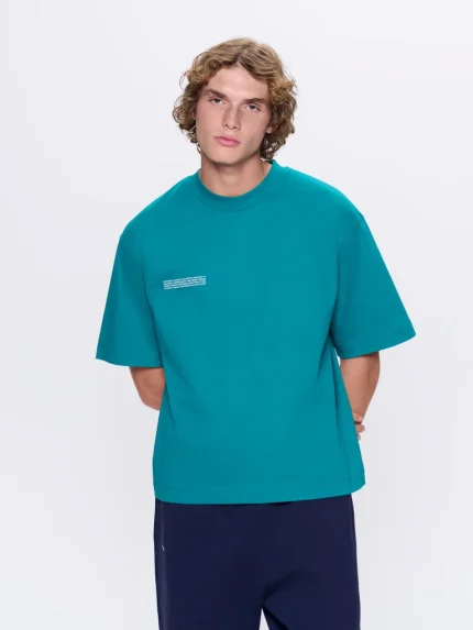 MENS INTERLOCK OVERSIZED T-SHIRT - MALACHITE GREEN