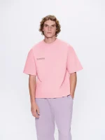 MENS INTERLOCK OVERSIZED T-SHIRT - SAKURA PINK