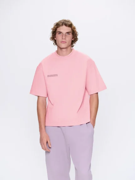 MENS INTERLOCK OVERSIZED T-SHIRT - SAKURA PINK