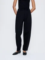 WOMENS INTERLOCK TROUSERS - BLACK