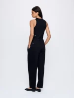 WOMENS INTERLOCK TROUSERS - BLACK