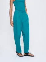 WOMENS INTERLOCK TROUSERS - MALACHITE GREEN