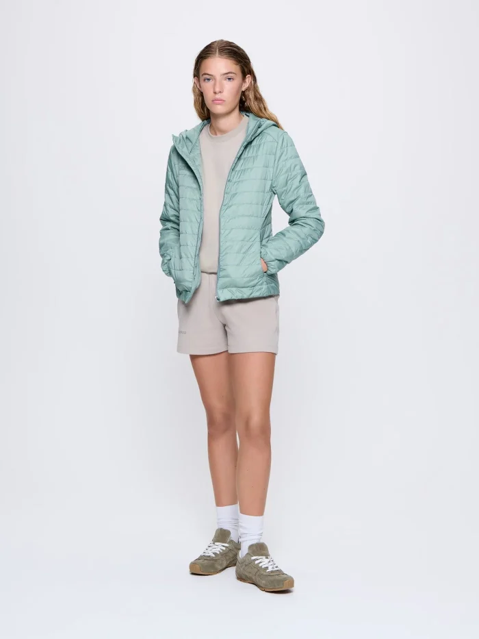 Womens Flower-Warmth Lite Jacket - Sage Green
