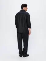 MENS RECYCLED WOOL TROUSERS - MERCURY GREY