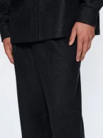 MENS RECYCLED WOOL TROUSERS - MERCURY GREY