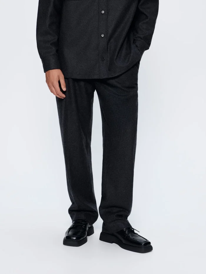 MENS RECYCLED WOOL TROUSERS - MERCURY GREY