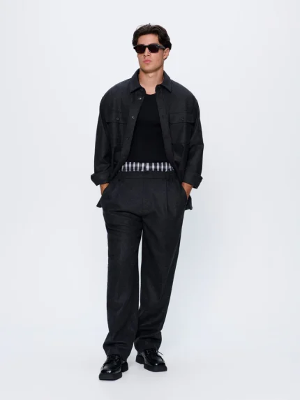 MENS RECYCLED WOOL TROUSERS - MERCURY GREY