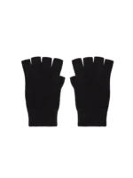 Cashmere Fingerless Gloves—black