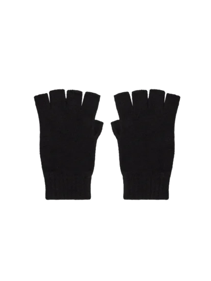 Cashmere Fingerless Gloves—black