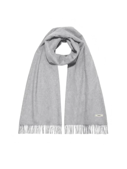 Cashmere Plain Stole—grey marl