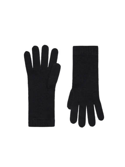 Cashmere Short Cuff Gloves—black