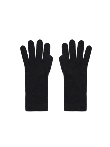 Cashmere Short Cuff Gloves—black