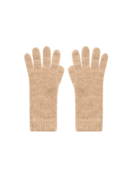 Cashmere Short Cuff Gloves—oatmeal