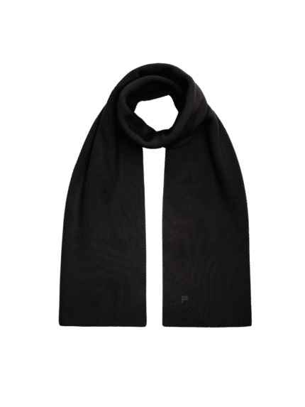 Recycled Cashmere Scarf—black