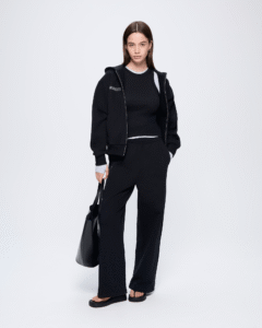 Womens 365 Heavyweight Straight Leg Track Pants - Black