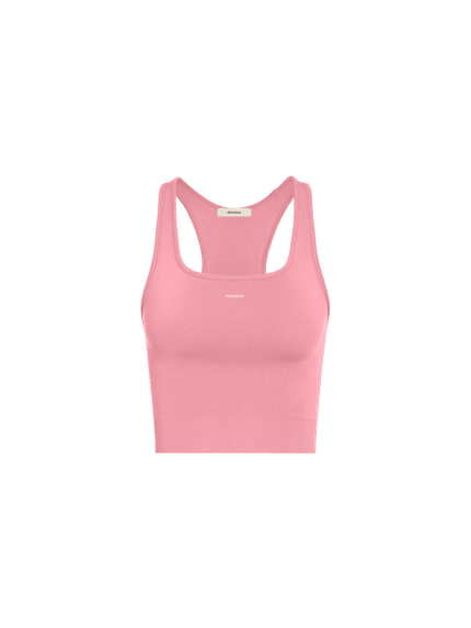 Womens 99% Bio-Based Compressive Ribbed Tank Top - Dewy Rose