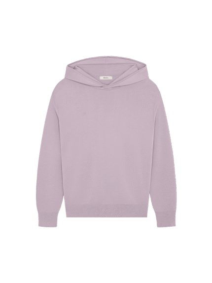 Womens Regenerative Merino Wool Hoodie - Raisin Purple